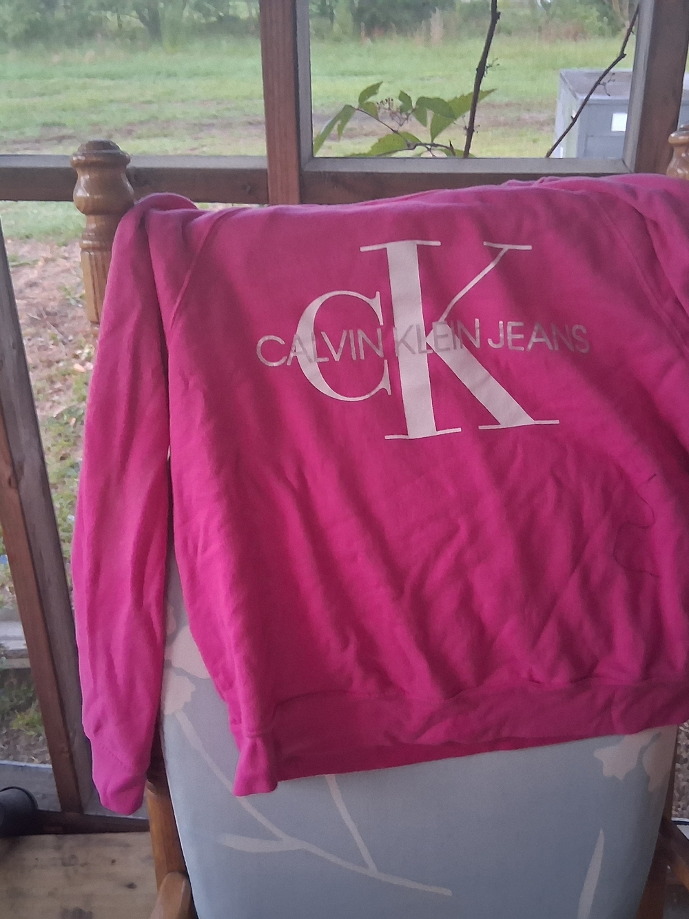 Calvin Klein Jeans Hot Pink Logo Sweatshirt